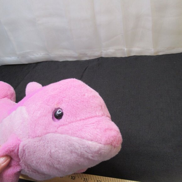 The Petting Zoo Pink Dolphin Plush Toy 17" Heart Gem Sea World 1994 Vintage - Picture 11 of 12